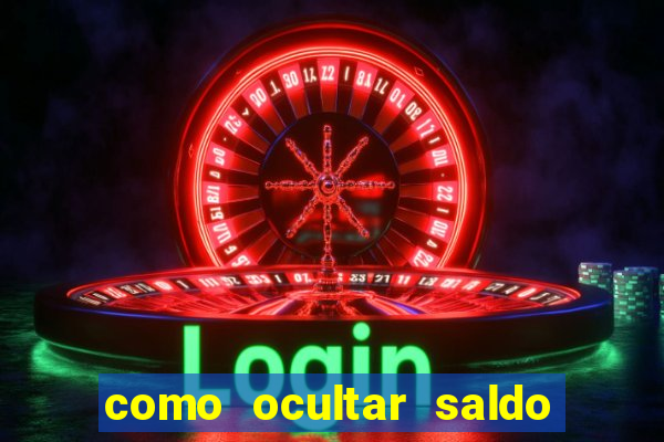 como ocultar saldo na betfair